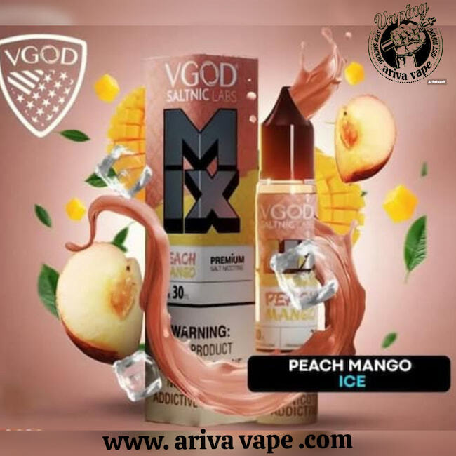  سالت میکس هلو انبه یخ ویگاد، سالت ویگاد، سالت ویگاد، میکس هلو انبه یخ ویگاد، vgod ، peach mango iced mix، سالت 