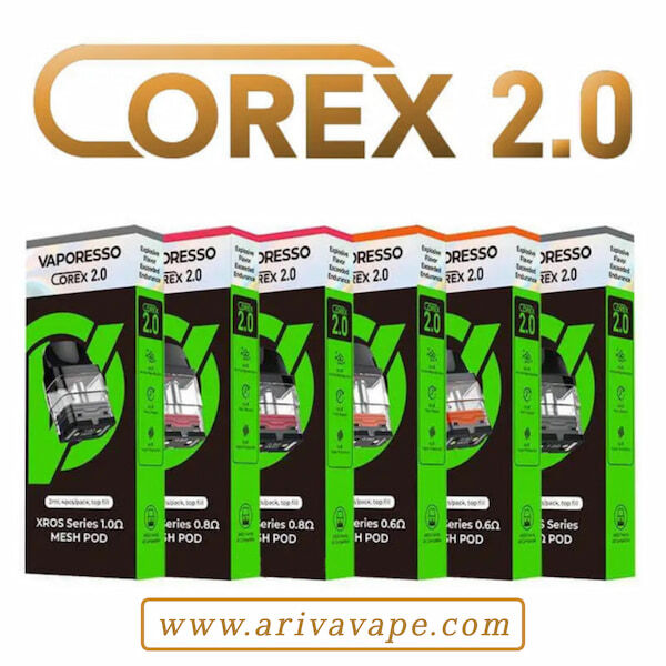  کورکس 2 ایکسراس، corex2.0 vaporesso، نسل جدید کارتریج ویپرسو، کورکس 2ویپرسو، corex2.0ایکسراس، کارتریج XROS 